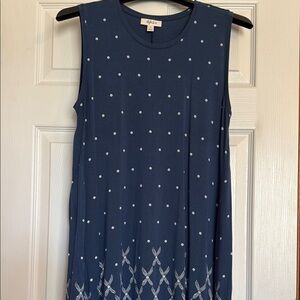 Style & Co. Navy Sleeveless Dress